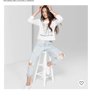 Super high-rise mom jeans